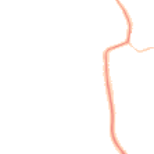 Night-time road noise heatmap for DL2 2TE