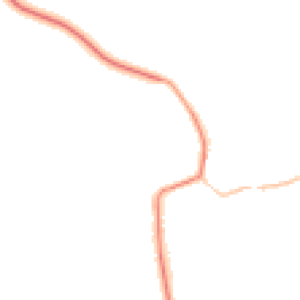 Night-time road noise heatmap for DL2 2TN