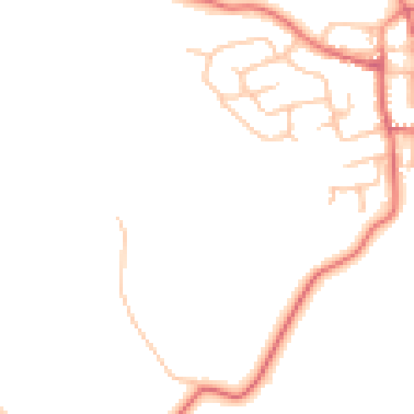 Daytime road noise heatmap for DL2 2TU