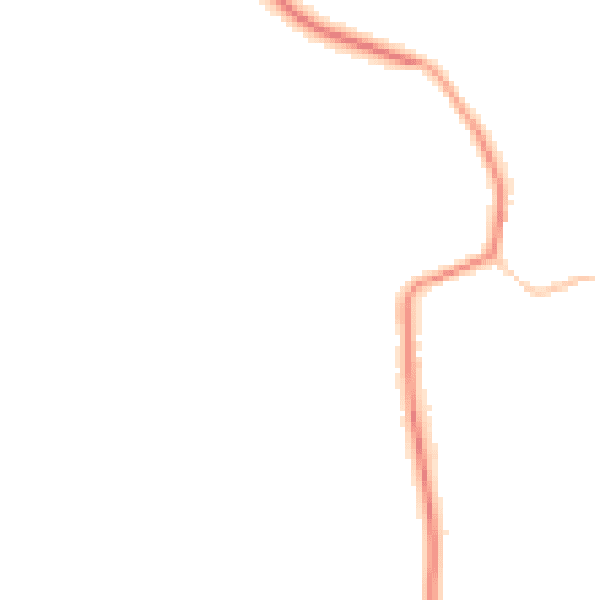 Night-time road noise heatmap for DL2 2TW
