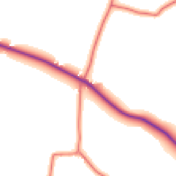 Daytime road noise heatmap for DL2 2UF