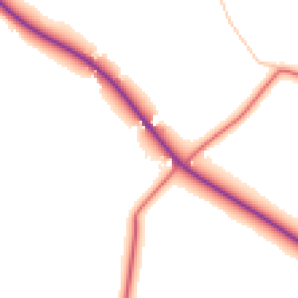 Daytime road noise heatmap for DL2 2XT