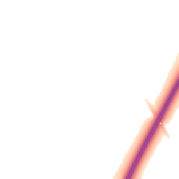 Night-time road noise heatmap for DL2 2YB