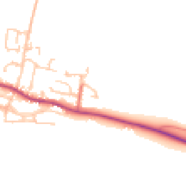 Daytime road noise heatmap for DL2 3DB