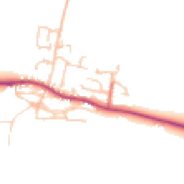 Daytime road noise heatmap for DL2 3DD