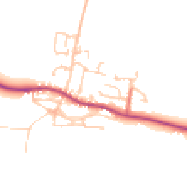 Daytime road noise heatmap for DL2 3DH