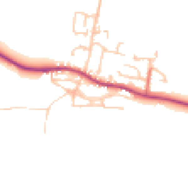 Daytime road noise heatmap for DL2 3DL