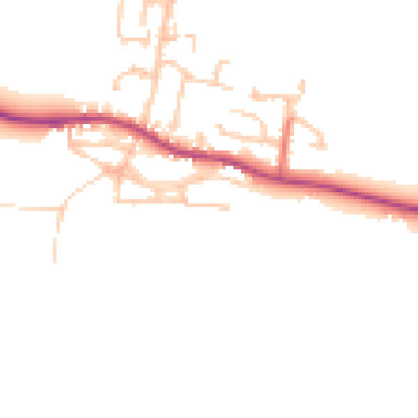 Daytime road noise heatmap for DL2 3DU