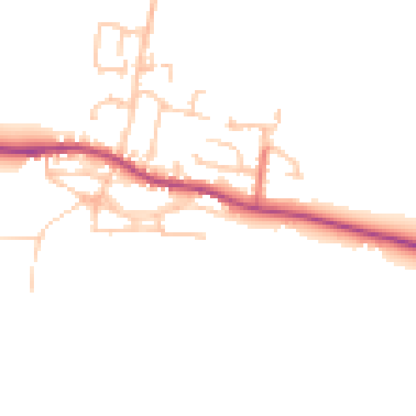 Daytime road noise heatmap for DL2 3DX