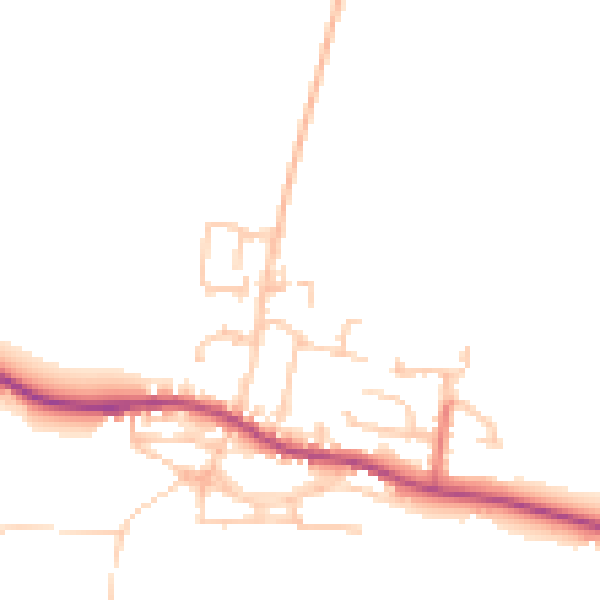Daytime road noise heatmap for DL2 3EG