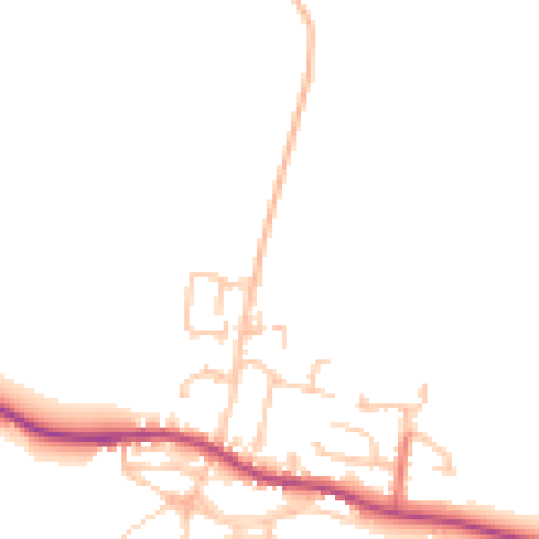 Daytime road noise heatmap for DL2 3EP