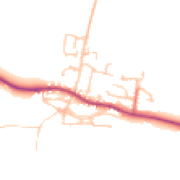 Daytime road noise heatmap for DL2 3GA
