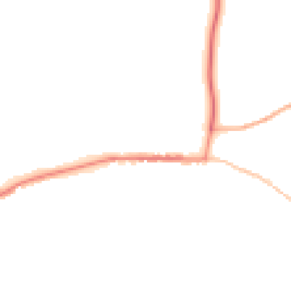Night-time road noise heatmap for DL2 3NA