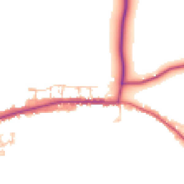Daytime road noise heatmap for DL2 3ND
