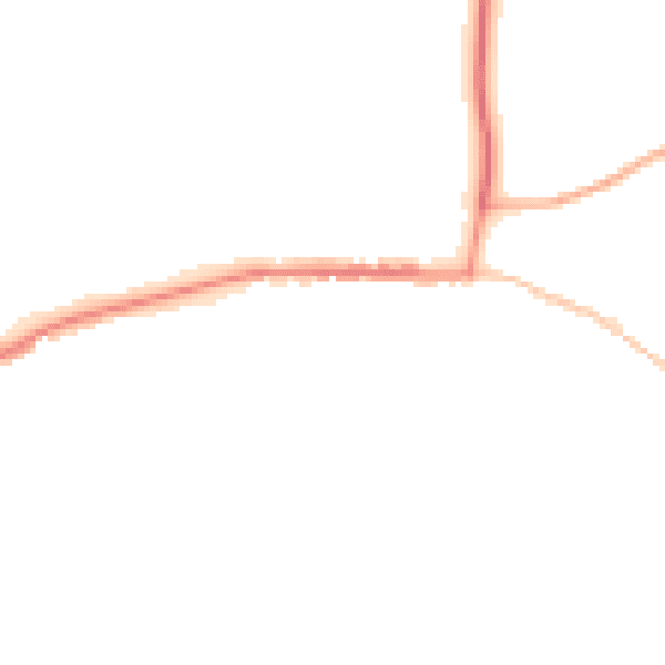 Night-time road noise heatmap for DL2 3NQ