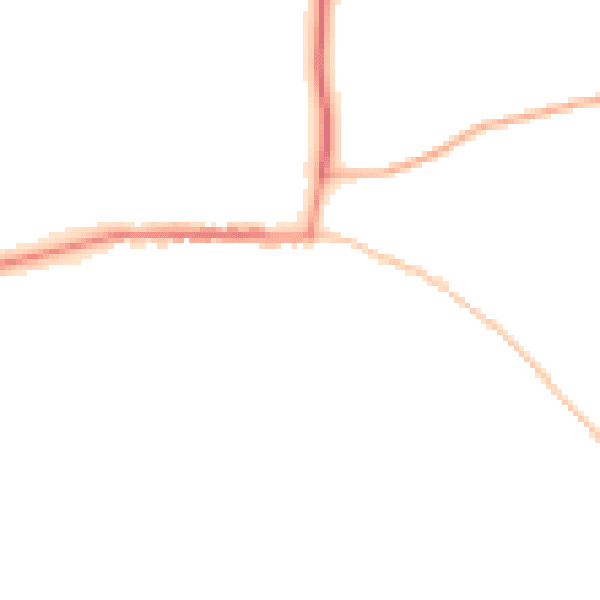 Night-time road noise heatmap for DL2 3NY