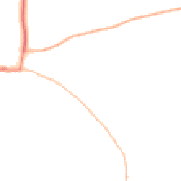 Night-time road noise heatmap for DL2 3PE