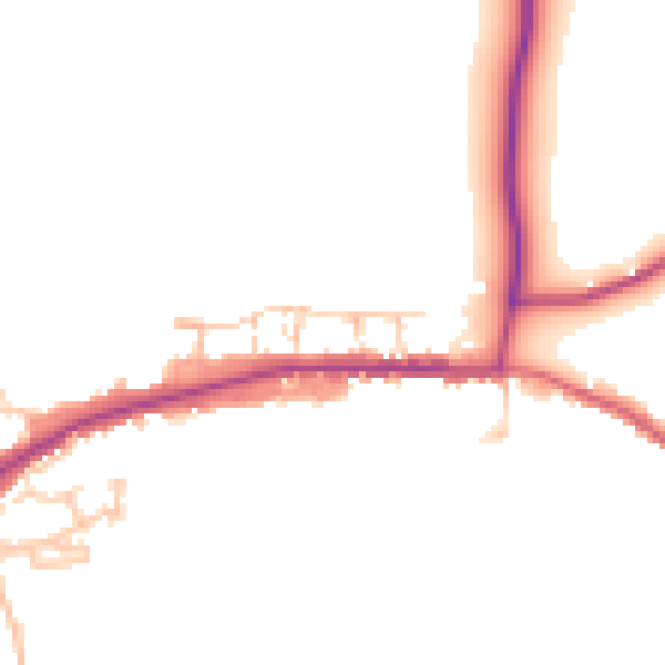 Daytime road noise heatmap for DL2 3PG