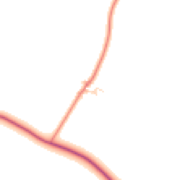 Daytime road noise heatmap for DL2 3TY