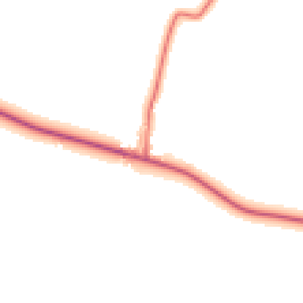 Daytime road noise heatmap for DL2 3UR