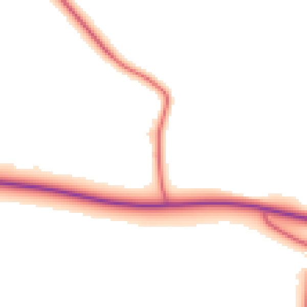 Daytime road noise heatmap for DL2 3UW