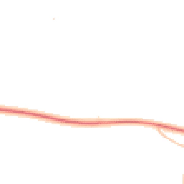 Night-time road noise heatmap for DL2 3UW