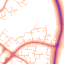 Daytime road noise heatmap for DL5 4AG