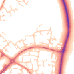 Daytime road noise heatmap for DL5 4AJ