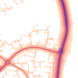 Daytime road noise heatmap for DL5 4AL
