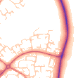 Daytime road noise heatmap for DL5 4AP