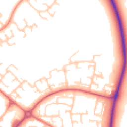 Daytime road noise heatmap for DL5 4AQ