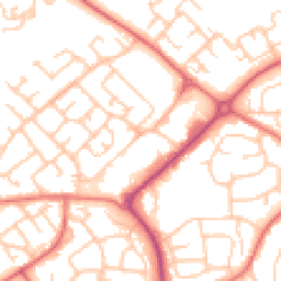 Daytime road noise heatmap for DL5 4DJ