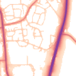 Daytime road noise heatmap for DL5 5EH