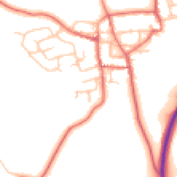Daytime road noise heatmap for DL5 6AN