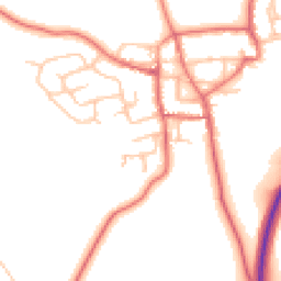 Daytime road noise heatmap for DL5 6AS