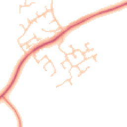 Daytime road noise heatmap for DL5 6GJ