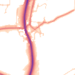 Daytime road noise heatmap for DL5 6JS