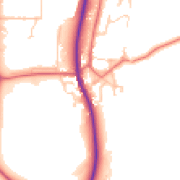 Daytime road noise heatmap for DL5 6JT