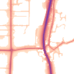 Daytime road noise heatmap for DL5 6LD