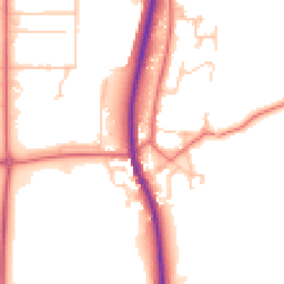 Daytime road noise heatmap for DL5 6LE