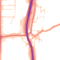Daytime road noise heatmap for DL5 6LF