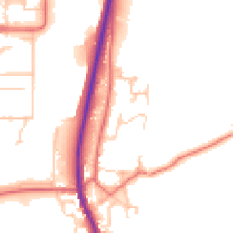 Daytime road noise heatmap for DL5 6LQ