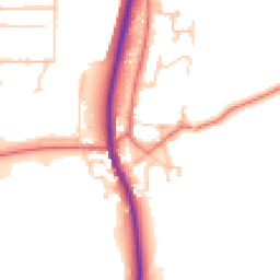 Daytime road noise heatmap for DL5 6LX