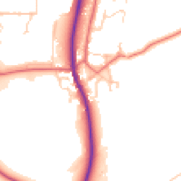 Daytime road noise heatmap for DL5 6NA