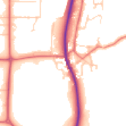 Daytime road noise heatmap for DL5 6NY