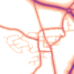 Daytime road noise heatmap for DL5 6PL