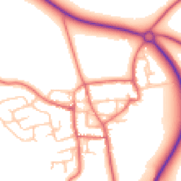 Daytime road noise heatmap for DL5 6PR