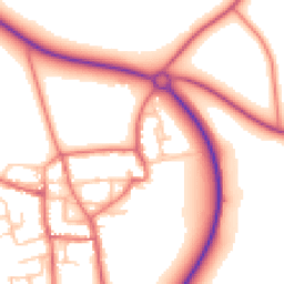 Daytime road noise heatmap for DL5 6PT