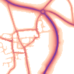 Daytime road noise heatmap for DL5 6PW