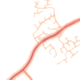 Daytime road noise heatmap for DL5 6PZ